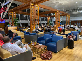 At Hanoi Airport Lounge