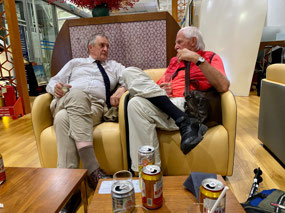 Enjoying a Beer with Charles, Hanoi