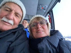 Warm & Happy on our Bus Tour