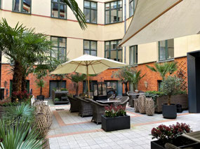 A Bit Too Chilly for the Courtyard!