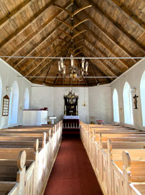 Interior of Viðareiði Church