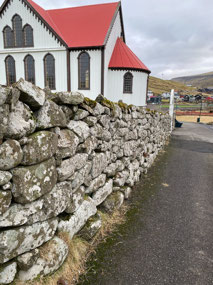 Ancient Stone Fence of Sandavágur Church