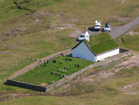 Saksun Church (c. E Christensen, Wikimedia)