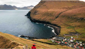 Aerial View of Gjov (c. Guide to Faroe Islands)