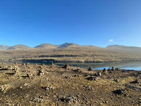 Strange Cairns on the Fjord