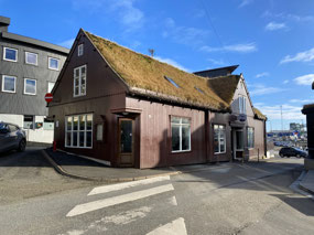 Turf Roofed Buildings on the Harbour