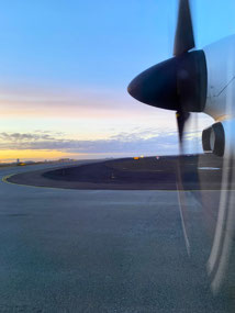 Take off from Keflavik Airport, Iceland