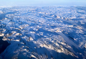 Snow Crusted Dissected Scenery