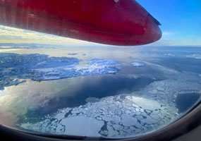 Lacy Ice Filled Coastline
