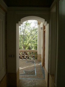 Looking Out Onto the Courtyard of Our Hotel