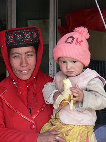 Tajik Woman and her Child, Tashkorgan