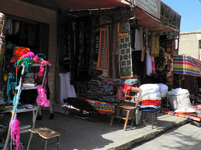 Brilliantly Coloured Cloth - Yarkand Market