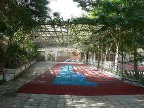 Shady Grounds of the Altyn Mosque Complex, Yarkand