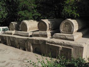 Tombstones at Altyn Mosque, Yarkand