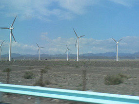 Endless Wind Farms Near Urumqi