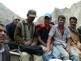 Passengers on Top of the Cabin
