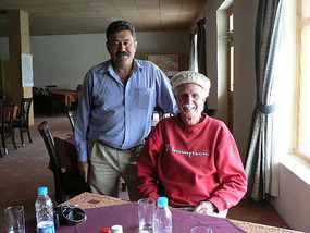 A Sickly Alan with the Owner of the Passu Hotel