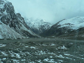 Bleak Landscape Toward the Khunjerab Pass