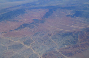 Contorted Dry River Beds in Shaanxi Province