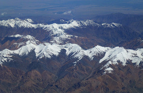 Snow Powdered Peaks of the Tian Shan Mountains