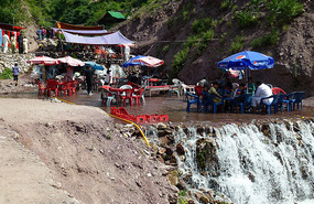 Cafe on a Water Course, North of Mansehra
