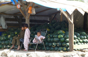 Young Children Selling Melons 