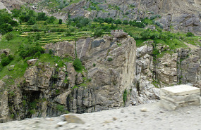 High Terraced Farms Along the Indus