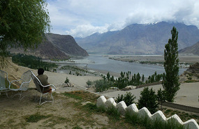 Indus River  from the Concordia Hotel, Skardu