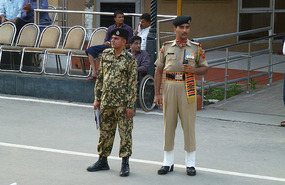 Police and Army Officers at Closing Ceremony