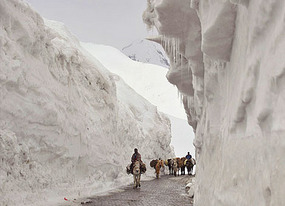 Through Ice Bound Zozilla Pass (Hindustan Times)