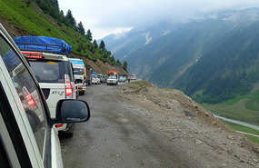 Traffic Jam Caused by Yatra Pilgrims