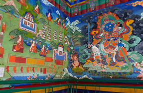 Brillaint Murals in Lamayuru