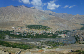 Kargil Town and the Suru River
