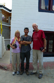Sonam with Alan and Me, at our Hotel in Leh