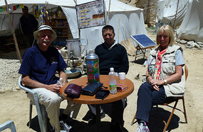 Alan, Mr Tashi and Me Having Lunch at Pang