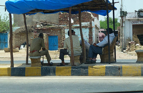 Security Stop on our Way to Delhi