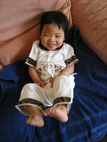 Jake in his New Shanghai Pyjamas