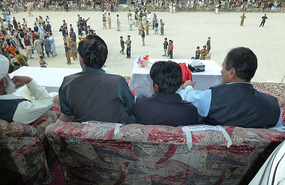 Feeling a Bit Vulnerable Behind the Dignitaries