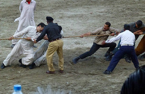 The Tug of War - Public Works team