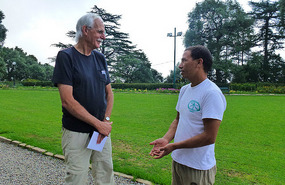 Alan and Moti Outside the Viceregal Lodge