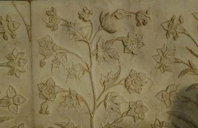 Polished Marble Carvings of Plant Motives
