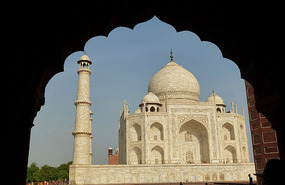 Taj Mahal from a Window in the Masjid