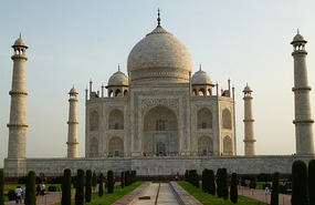 The Taj Mahal in Changing Light of Dawn