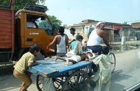 Lively Street Scene out of Agra