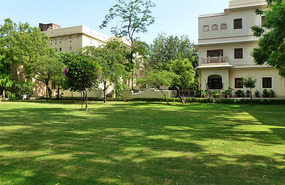 Shady Green Surrounds of the Samode Haveli
