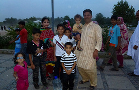 Delightful Family at the Faisal Mosque, Islamabad