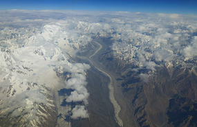 Flying Over the Famous Indus River Into Islamabad