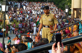 Frenetic Scenes at the Wagah Closing Ceremony