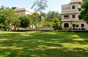 Leafy Grounds of the Samode Haveli, Jaipur