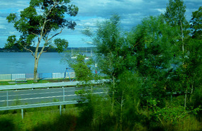 From the XPT - The Entrance Waters Near Woy Woy